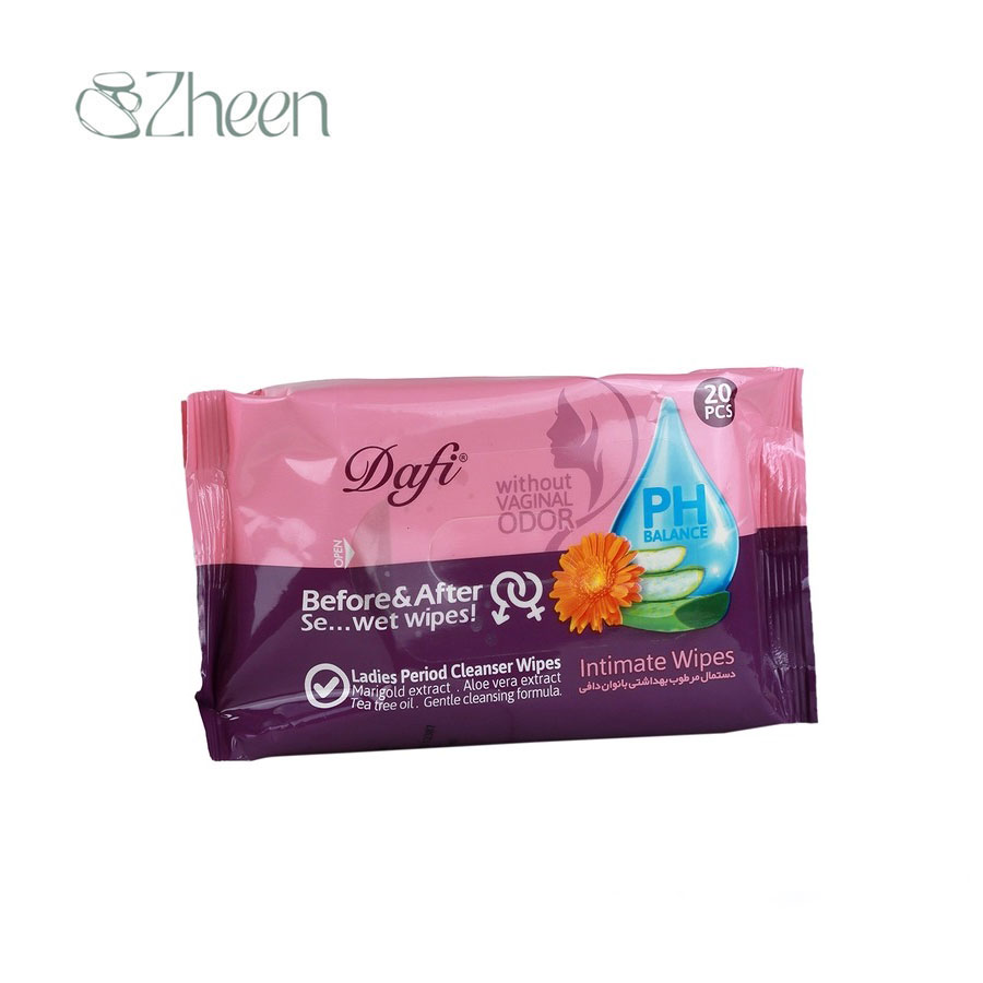 دستمال مرطوب بهداشتی بانوان 20 عددی